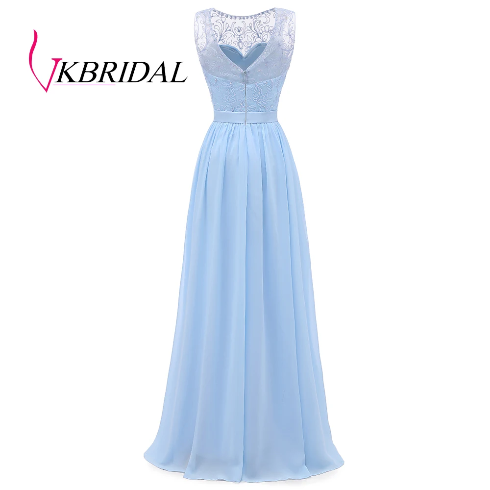 Женское шифоновое платье Vkbridal длинное для невесты с бисером выпускного вечера 2019