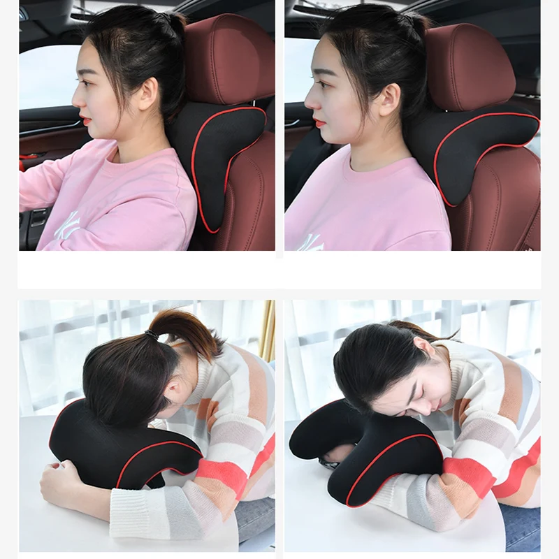 Universal Car Seat Neck Pillow Auto 3D Memory Foam Support Office Headrest Protection Pillows Fills Cushion Accessories Interior |