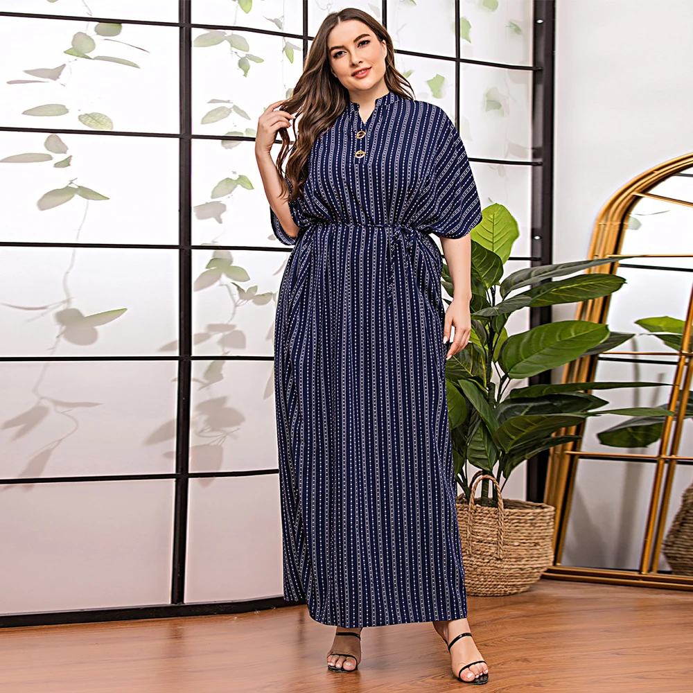 Женское платье с рукавом летучая мышь Siskakia полосатая накидка коротким и