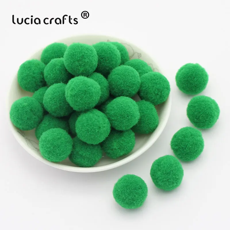 Lucia crafts, 144 шт, 15 мм, разноцветный помпон, меховой шар, для рукоделия, свадьбы, вечеринки, домашнего декора, сделай сам, детские игрушки ручной работы, аксессуары K0502