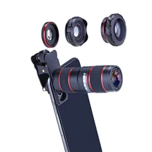 5 in 1 lens universal clip telephoto phone lens 12x zoom HD phone telescope lens for IPhone Xiaomi POCO Realme external camera