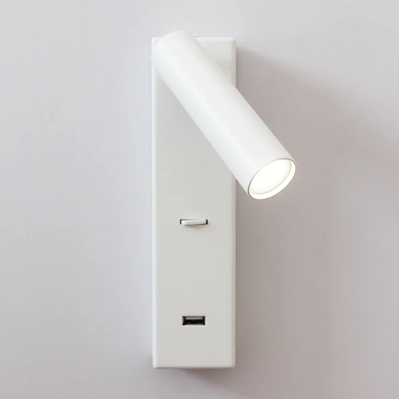 Zerouno USB лампа Светодиодная настенная белый/черный алюминиевый регулируемый смарт
