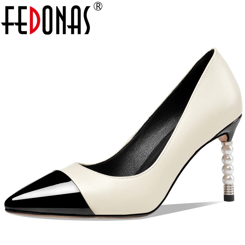 FEDONAS Сезон весна Модная блестящая обувь с открытым носком Элегантные женские