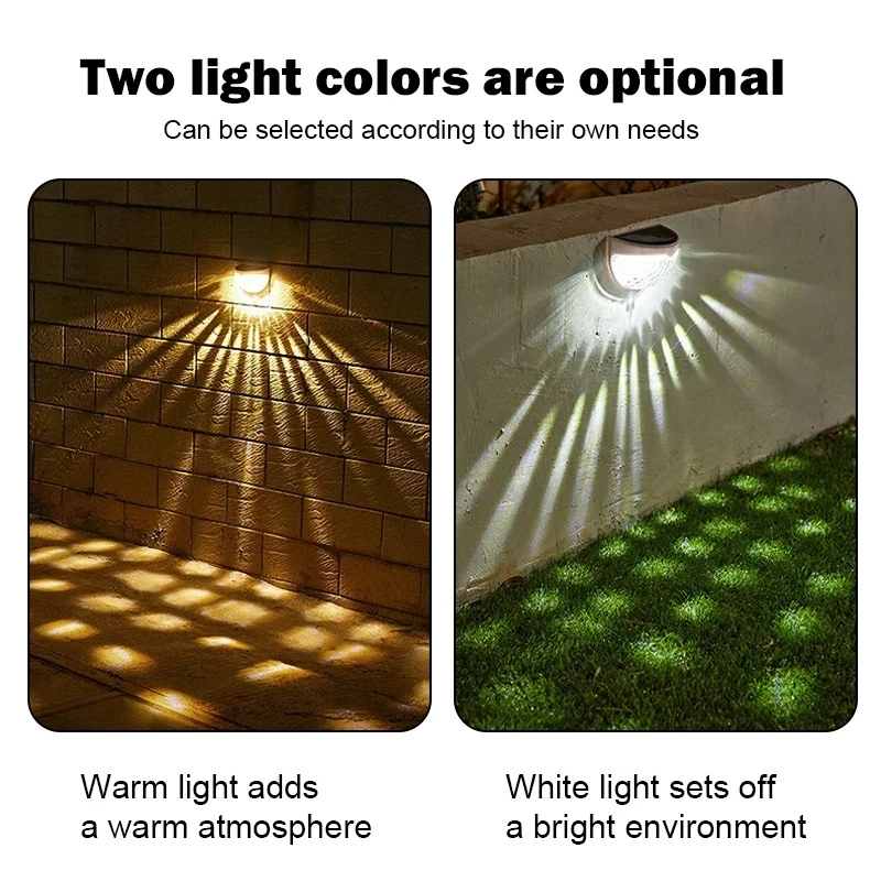 

Solar LED Light Outdoor Wall Light Energy Saving Garden Light Waterproof Solar Light 2022 New Year Decoration Fancy