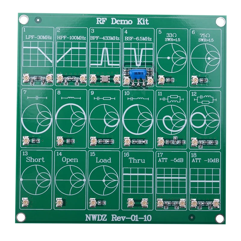 

RF Demo Kit Filter Attenuator for Nano VNA Vector Network Analyzer RF Tester Board