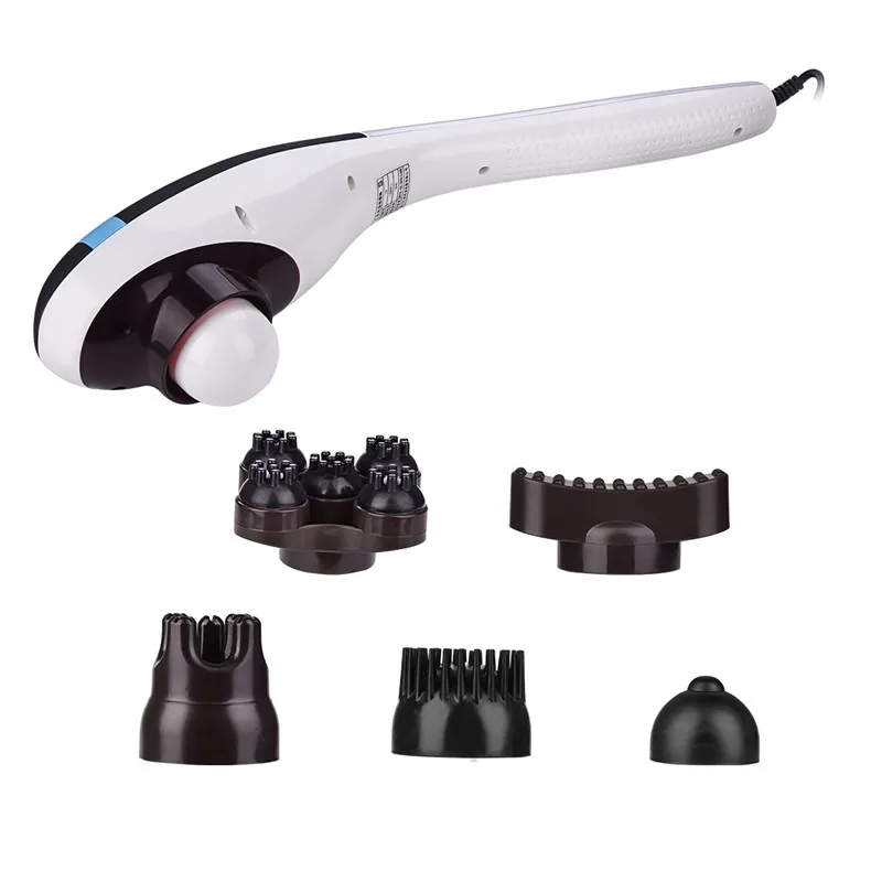 Электрический ручной массажер для спины и шеи 6 в 1 массажный Молот тела вибрация