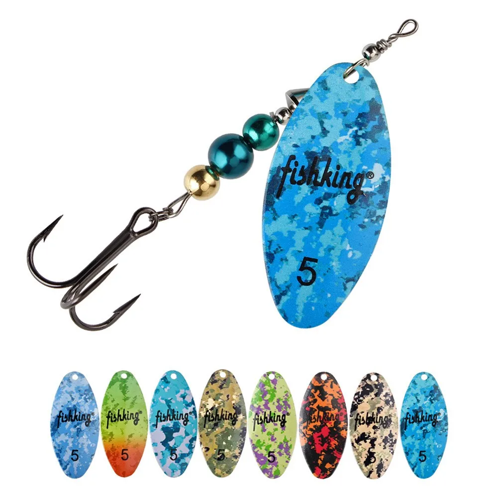 

Fishing Metal Spinner Baits Spoon Lures Pike Arttificial Bass Trout Baits With Treble Sharp Hooks Pesca Iscas Fish Tackle Tools