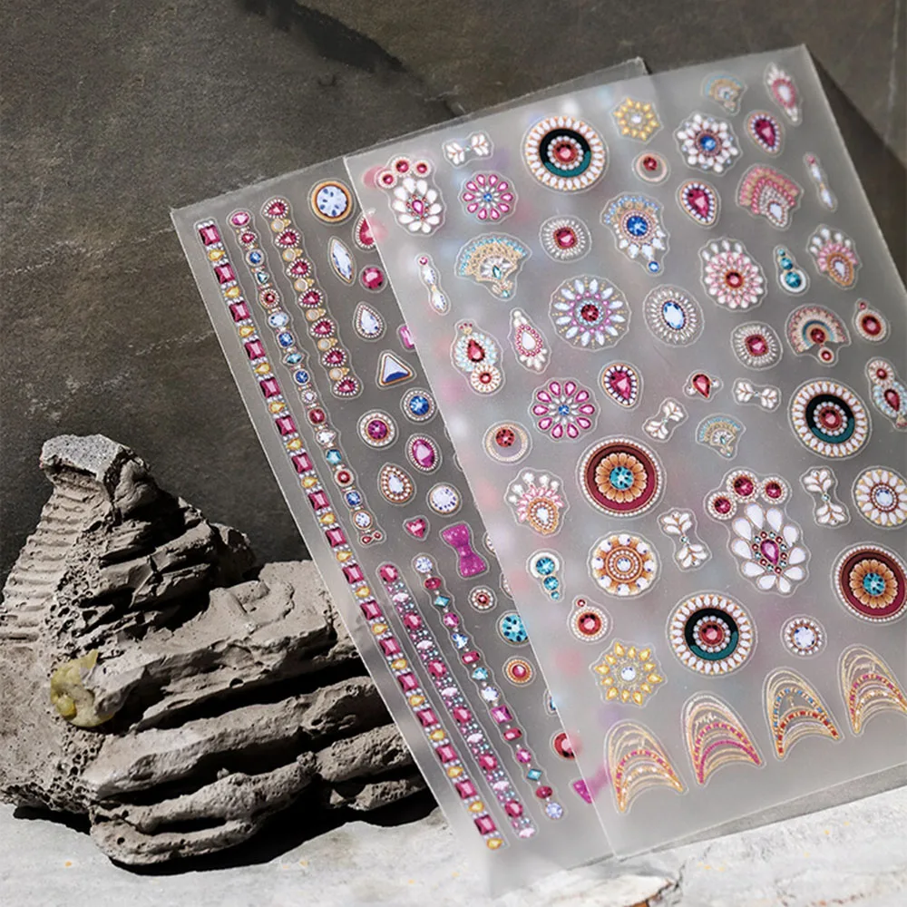 

Nail Art Bohemian Style Exquisite Sticker Retro Pattern Adhesive Waterproof DIY Charm Fashion Nail Art Decoration