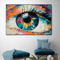 graffiti art abstract colorful eye canvas painting posters wall art prints pictures for living bedroom cuadros home decoration