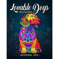 lovable dogs coloring book an adult coloring book featuring fun and relaxing dog designs 30 page