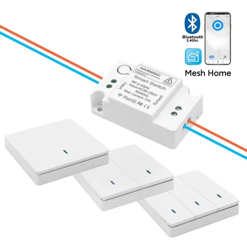 Wireless Wall Switch Rf Wall Panel Transmitter For Mesh Home App Safety Switch And AC90-250V Relay I