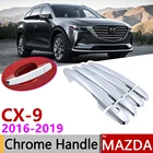 Для Mazda CX-9 CX9 CX 9 TC MK2 2016  2019 хромированная внешняя дверная ручка, автомобильные аксессуары, наклейки, отделка, набор из 4 дверей 2017 2018