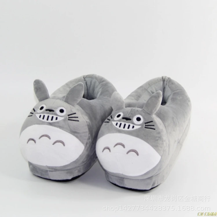 Домашние тапочки Totoro с мультяшными животными для мужчин и женщин теплые дома
