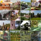 CHENISTORY рамки DIY картина маслом Раскраска по номерам природных Настенная картина по номерам пейзаж живопись на холсте Ручная роспись стены искусства дома деко