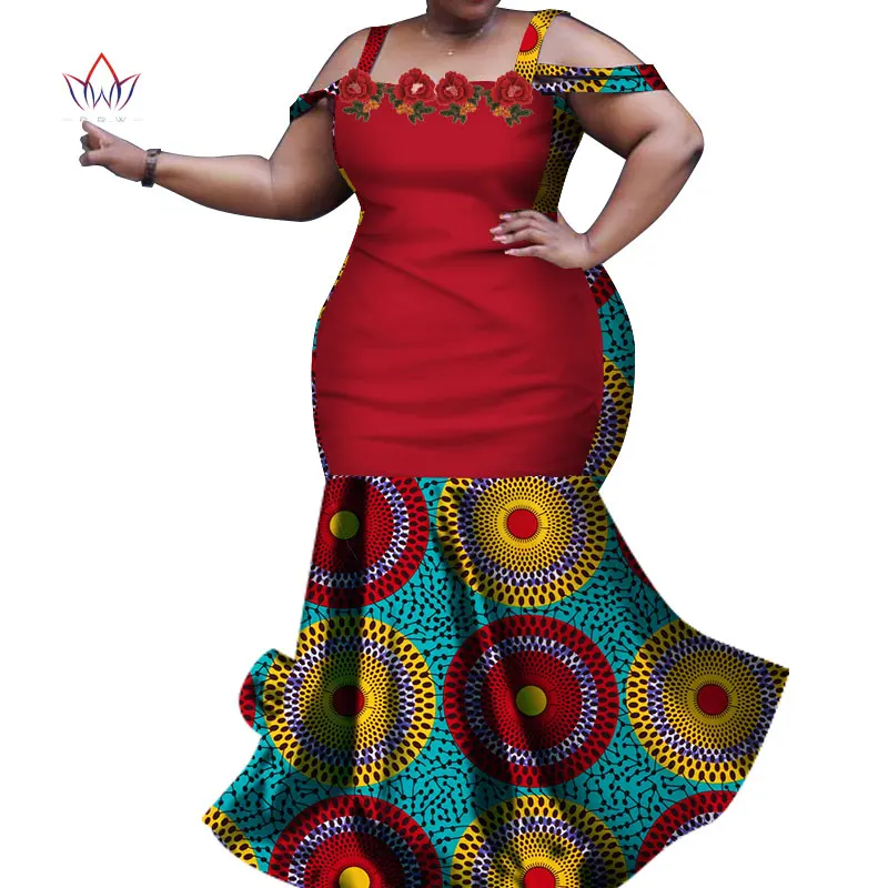 Африканские женские длинные платья с аппликацией цветочным принтом розы базин