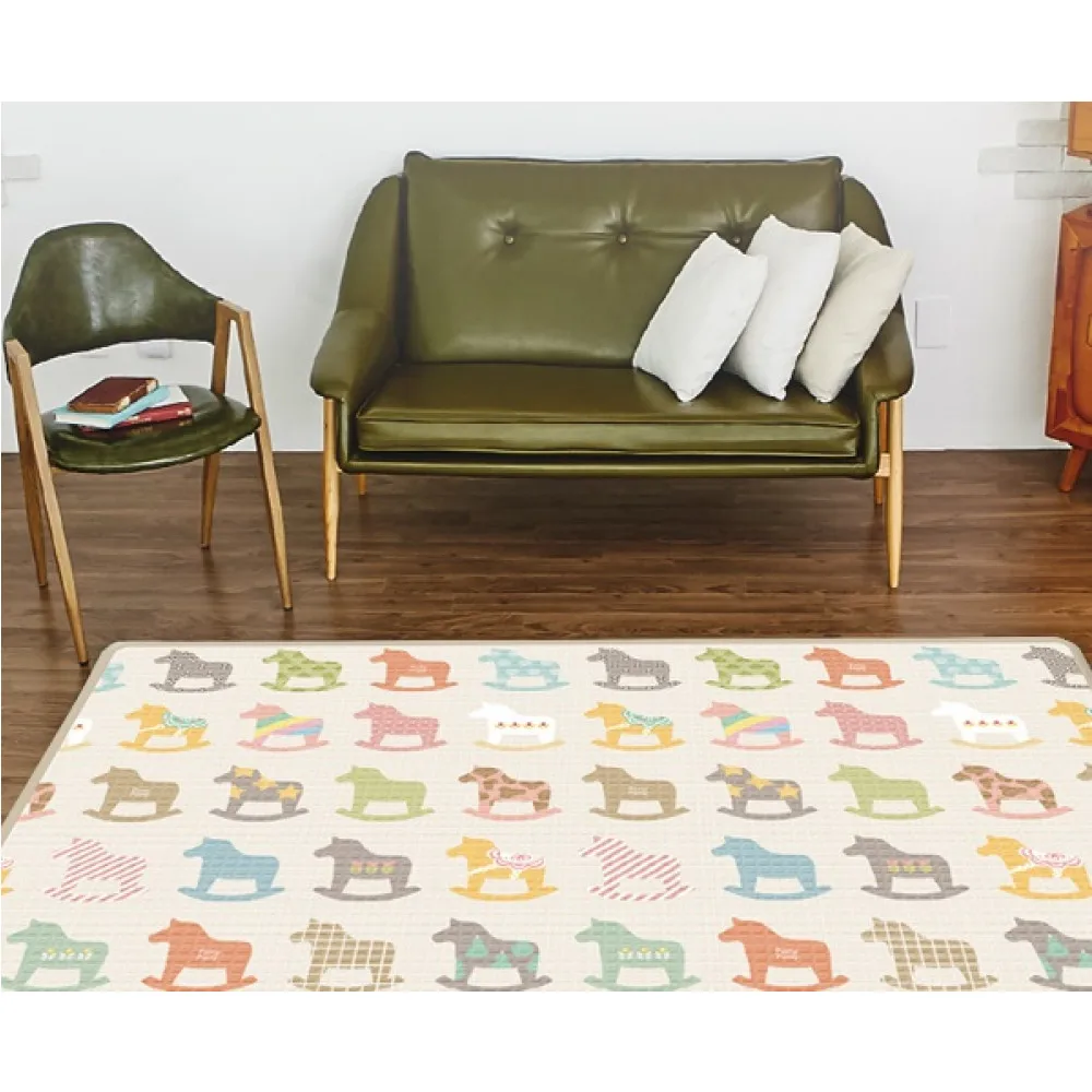 Игровой коврик Parklon Sillky Деревянные лошадки односторонний 140x230см | Игрушки и хобби