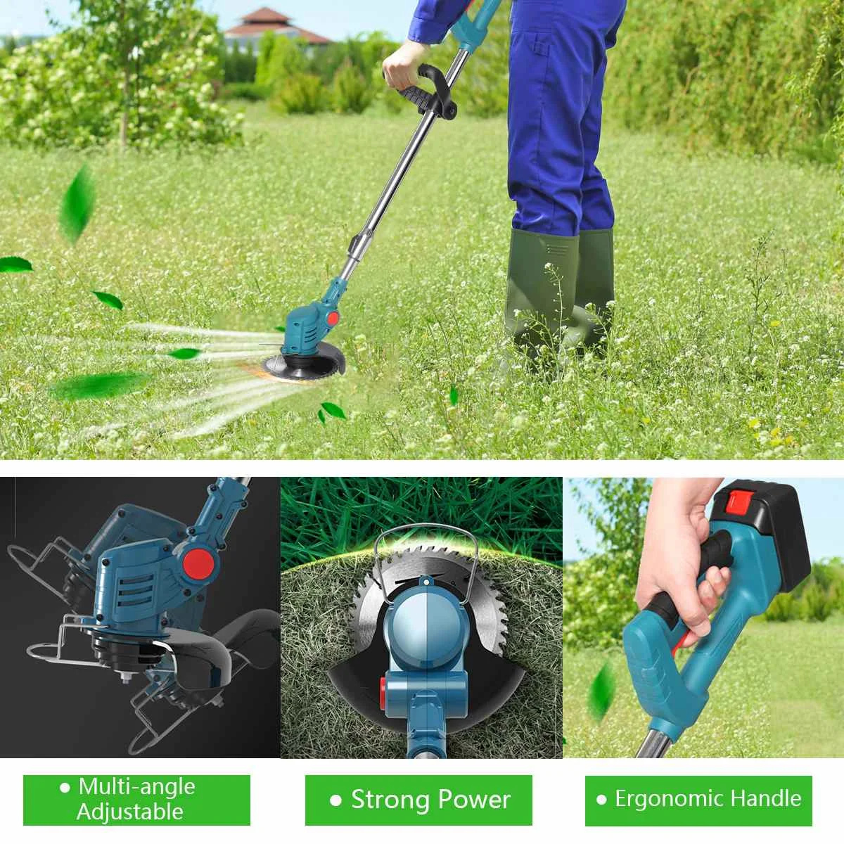 21000RPM Electric Grass Trimmer Rechargeable Lawn Mower Cordless Weeds Strimmer Cutter Garden Tool For Makita 21V Battery | Инструменты