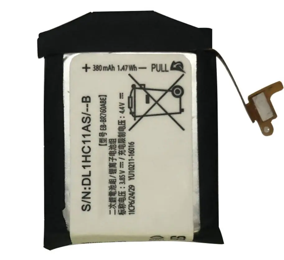 

new SAMSUNG Original Battery EB-BR760ABE For Samsung Gear S3 Frontier / Classic EB-BR760A SM-R760 SM-R770 SM-R765 SM-R765S 380mA