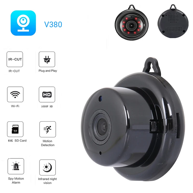 

Мини Wi-Fi IP-камера HD 1080P, Беспроводная внутренняя камера безопасности, ночная версия, двухстороннее аудио, датчик движения, радионяня, Прямая ...