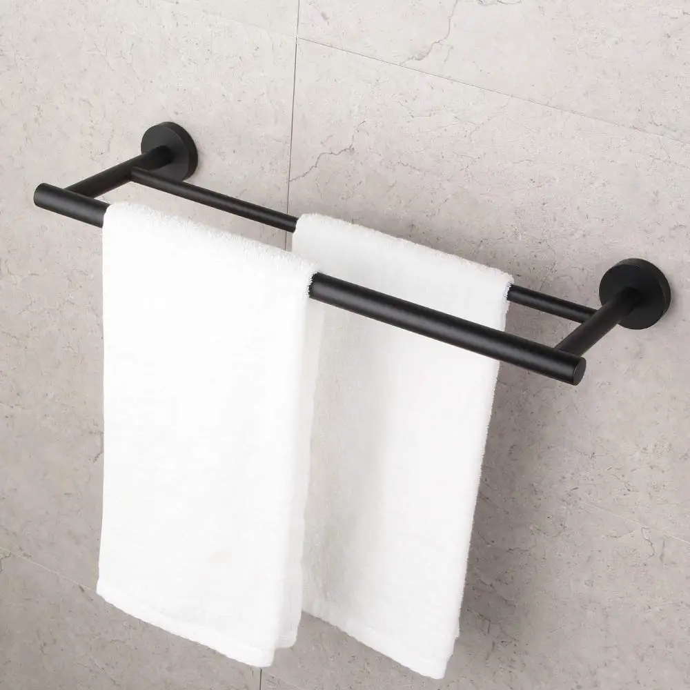 9-дюймовый держатель для полотенец матовый черный набор ванной комнаты 4 шт.