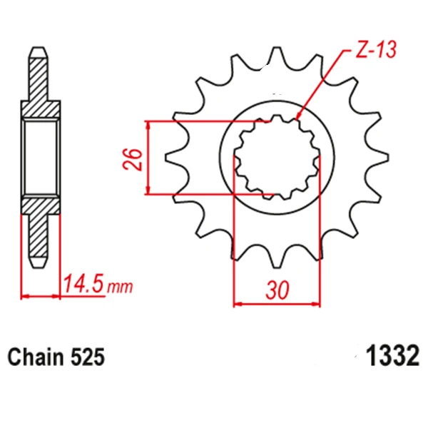 Передняя Звездочка для мотоцикла 525 15T 16T Honda CB750 RC39 RC42 92-03 CB1000 18-19 VFR800 перехватчик