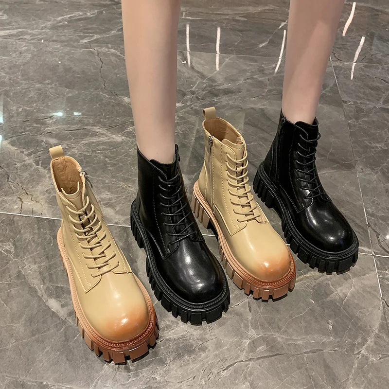 Ботинки Martin женские в британском стиле Осень-зима 2021 красные сетчатые тонкие