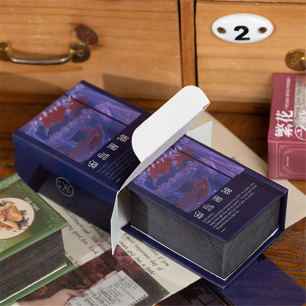 

400pcs Retro Series Memo Pads Mini Material Paper DIY Scrapbooking Material Notepad DIY Craft Paper Kawaii Stationery