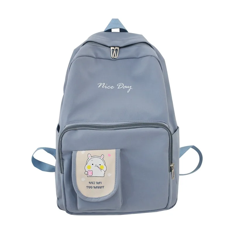 

Small fresh art style canvas English alphabet student schoolbag sweet girl college style color matching backpack