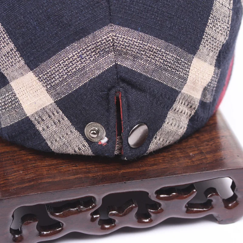 

Dad Beret Caps Spring Summer Outdoor Sun Breathable Bone Brim Hats Womens Mens Herringbone Solid British Flat Berets Cap Hat