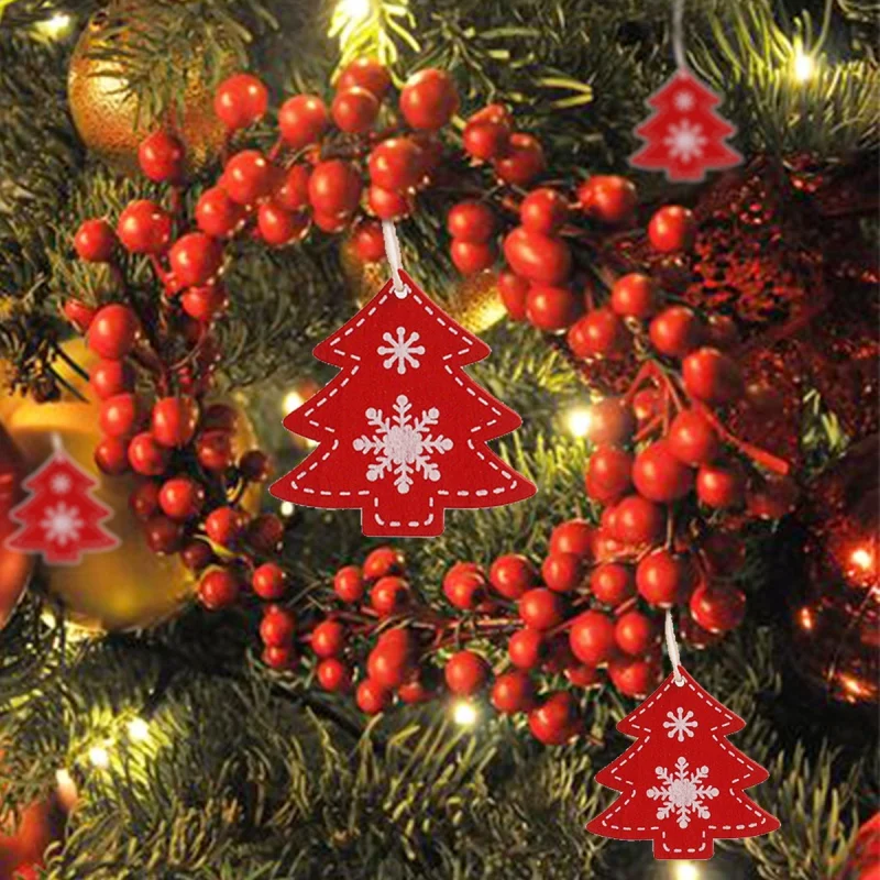 10 шт расписные деревянные рождественские Висячие Подвески украшения с веревками