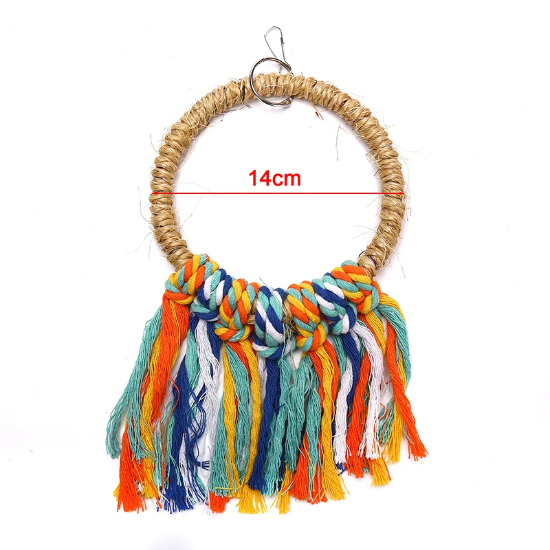 

1pcs New Pet Bird Parrot Toy Cotton Rope Chewing Bite Hanging Cage Swing Climb Toys Bird Accessories Pet Toy