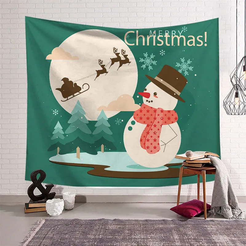 

Christmas Tapestry Creative Snow Christmas Tree Tapestry Tablecloth Cover Towel Christmas Halloween Decoration