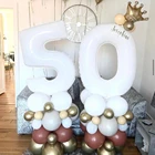Набор воздушных шаров из фольги с цифрами, украшение для вечеринки в честь Дня Рождения для взрослых, 16, 18, 20, 22, 25, 28, 2 шт., 32 дюйма