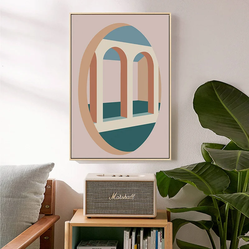 Modern Building Poster Painting Printed on Canvas Wall Art Graphic Cuadros Home Decor for Living Room Posters Artwork Pictures | Дом и сад