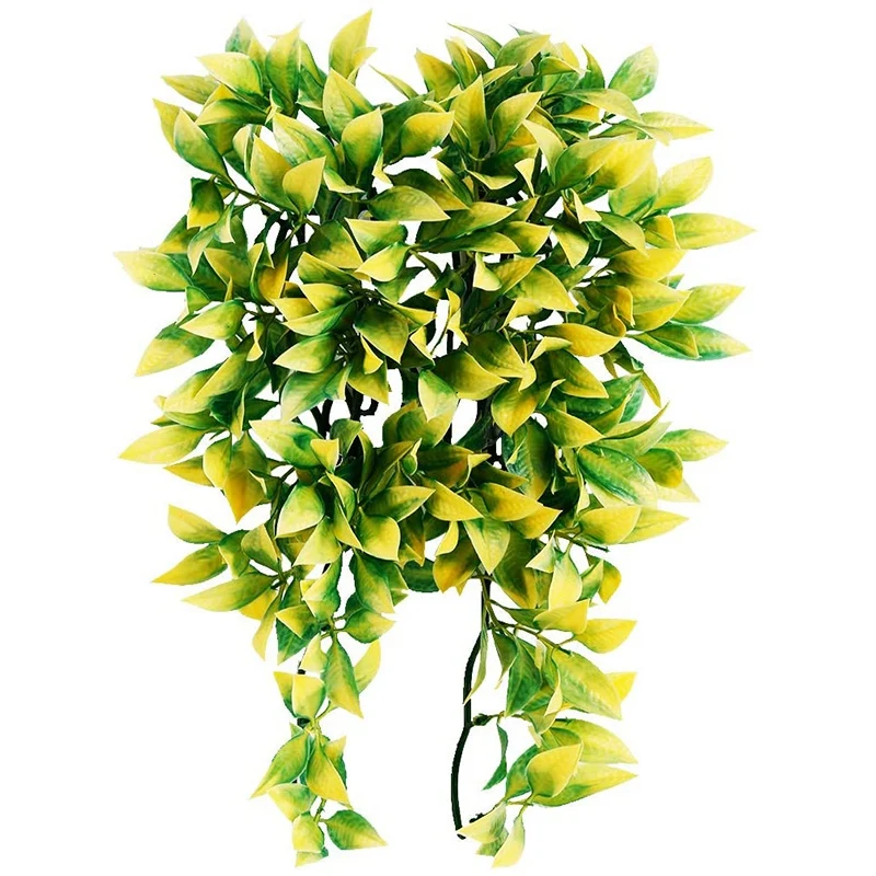 Растения для рептилий растения 2 шт. подвесное растение террариума из шелка с