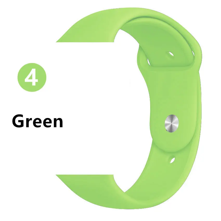 Green Lbiaodai ремешок для apple watch 4 3 apple watch band apple watch ремешок 44mm 40mm iwatch band 42mm 38mm спортивный силиконовый браслет ремешок для часов ремешки для apple watch 4 3 2 1 - Цвет ремешка: Green