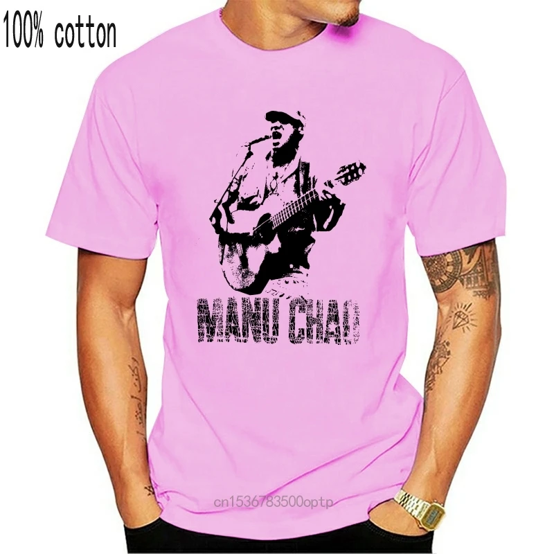 Футболка мужская с круглым вырезом модная тенниска принтом Джамбо MANU CHAO EN VIVO