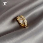 Дизайнерские классические открытые кольца в виде золотистой змеи для женщин, новинка 2021, корейская мода, ювелирные изделия в готическом стиле для девочек, необычный роскошный подарочный набор колец