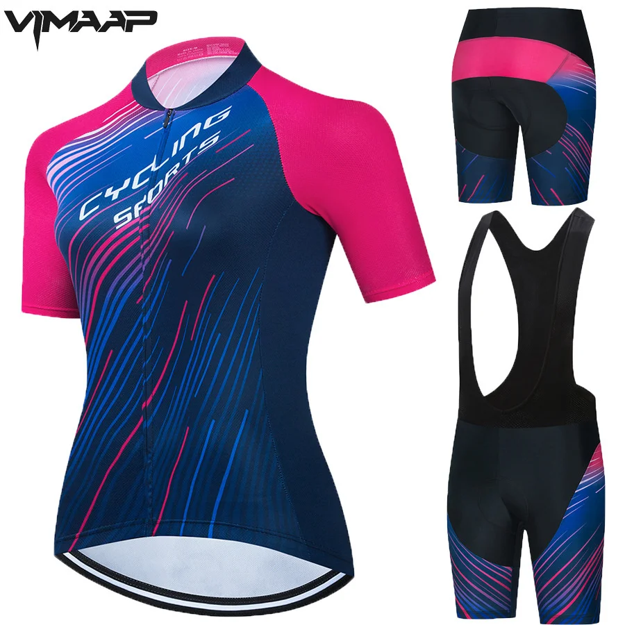 

Women's Cycling Jersey Set Summer Anti-UV Cycling Bicycle Clothing Quick-Dry Mountain Female Bike Clothes Cycling Set