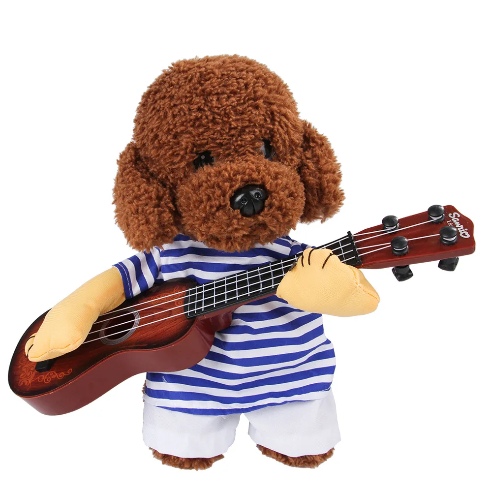 Spring Summer Pet Cat Clothes Funny Guitarist Change Outfit Costume for Cats Small Dogs Kitten Chihuahua Poodle Cosplay | Дом и сад
