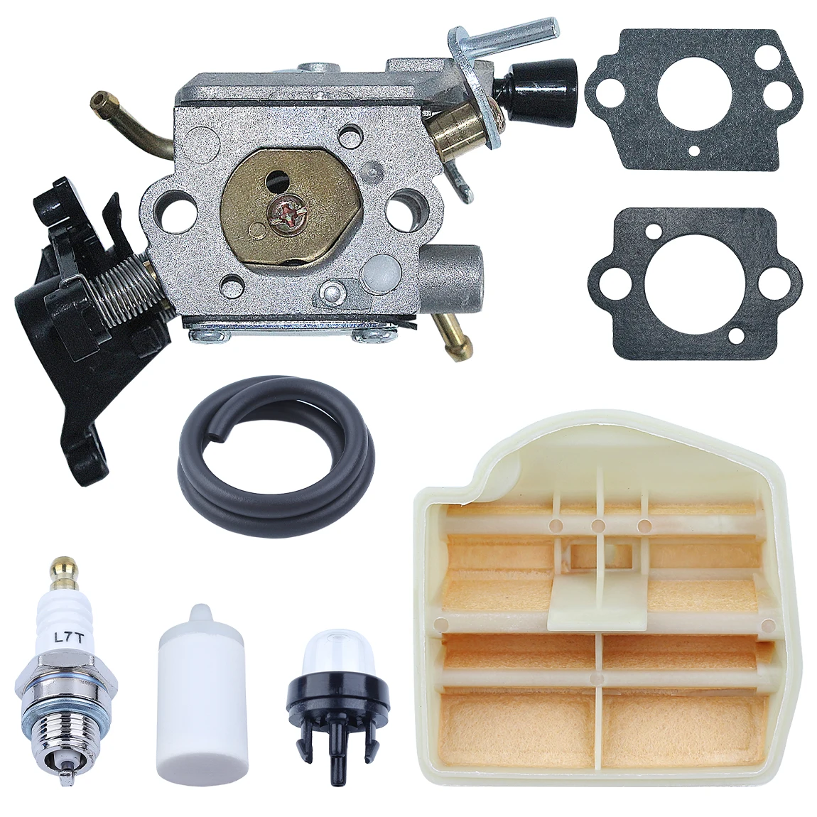 

Carburetor Air Fuel Filter Set For Husqvarna 445 450 445E 450E JONSERED CS2245S 506450401 Chainsaw ZAMA C1M-EL37B бензопила