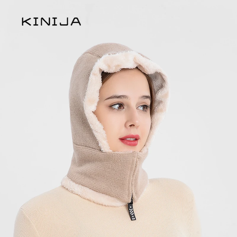 Зимняя Теплая Флисовая вязаная Шапочка мужской вязаный шарф с черепом теплая