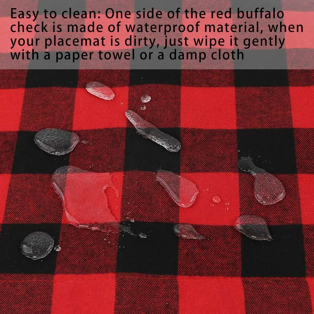 OurWarm 108 дюймов Buffalo Плед мешковины Рождественская скатерть Реверсивный водонепроницаемый Экстра длинный бегун Buffalo Check Рождество Dec