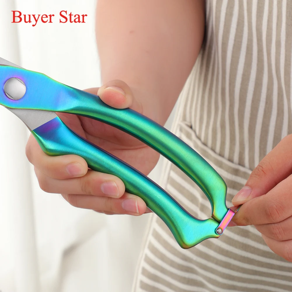 9 8 stainless steel kitchen scissor shear fish duck cutter kitchen gadget knife chicken poultry fish meat vegetables bbq tools free global shipping