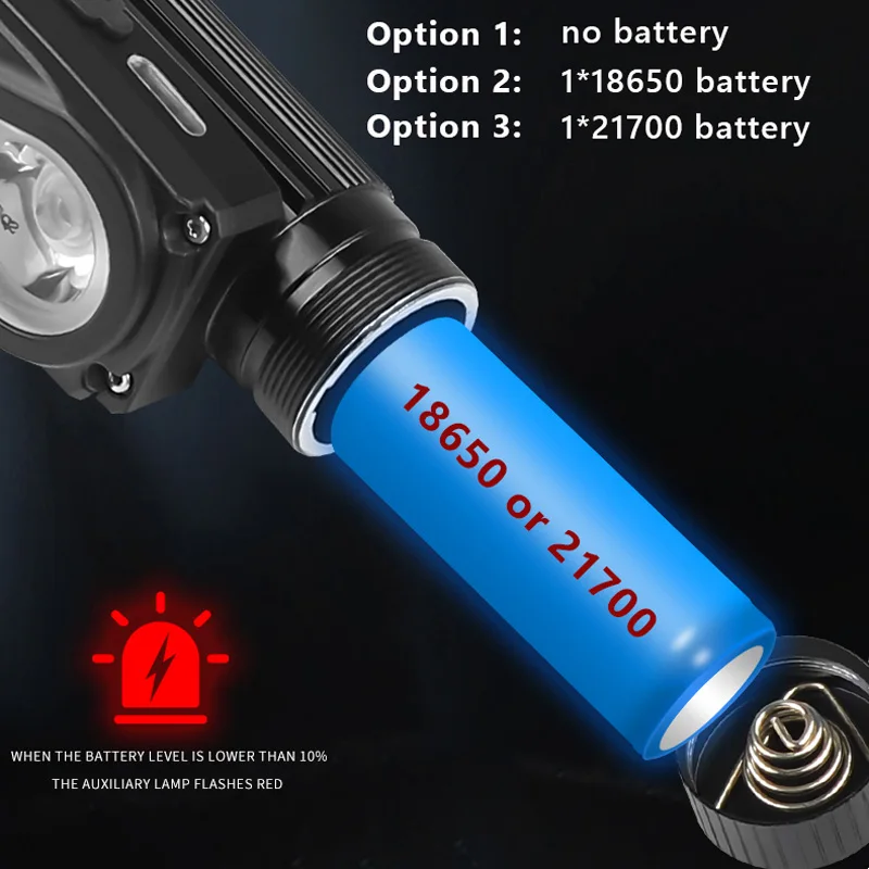 Светодиодный налобный фонарь XHP50 с датчиком на голову аккумулятором 18650 уличный 10