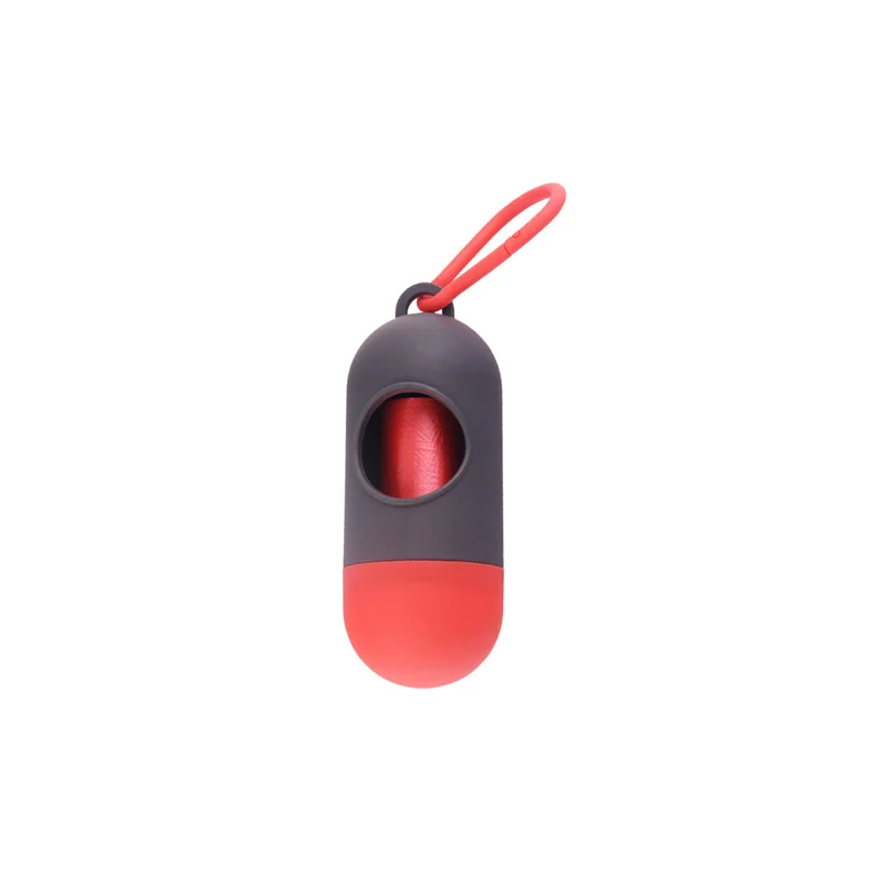 Grey and Red 1 шт. практичная для домашней собаки мешок для экскрементов диспенсер отходов держатель мусора диспенсеры+ гигиенический пакет для уборки за животными Набор домашних животных собак мусорное ведро чистящие средства - Цвет: Grey and Red
