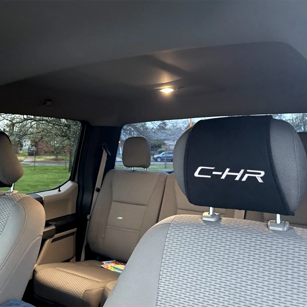 

VEHICAR 2PCS Car Headrest Cover Fit For Duster Flip Car Seat Cover Auto Headrest Protector Fit For Toyota CHR Accessories