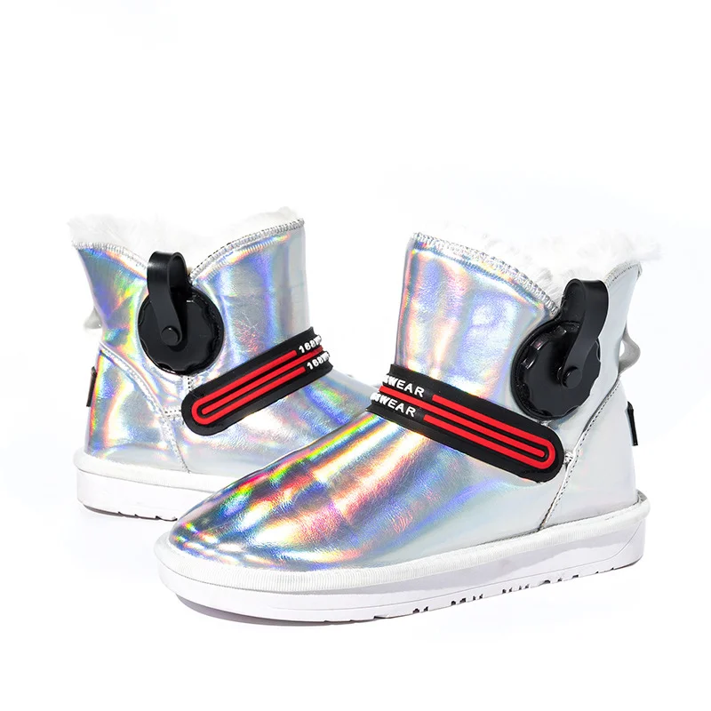 Женские ботинки Зимние ботильоны обувь на плоской подошве большой размер 41