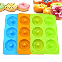 mold donut silicone 6 diy silicone donut mold baking round cake decorating mold bread baking pan non stick baking tools