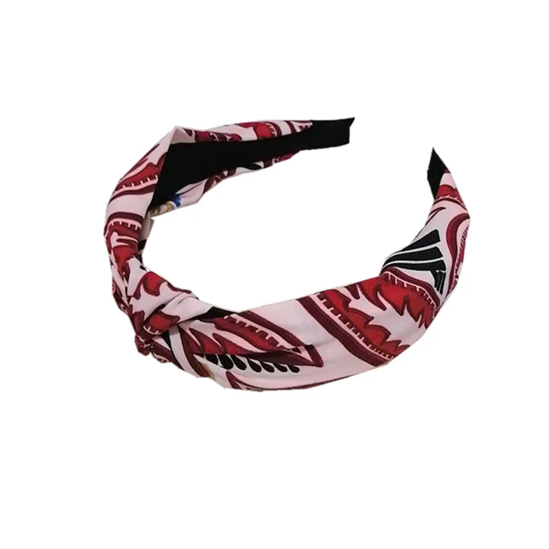 

Korean Knotted Headband For Women Temperament Hair Accessories Girl Wave Point Solid Color Hair Bands Stripe Printing Headbands